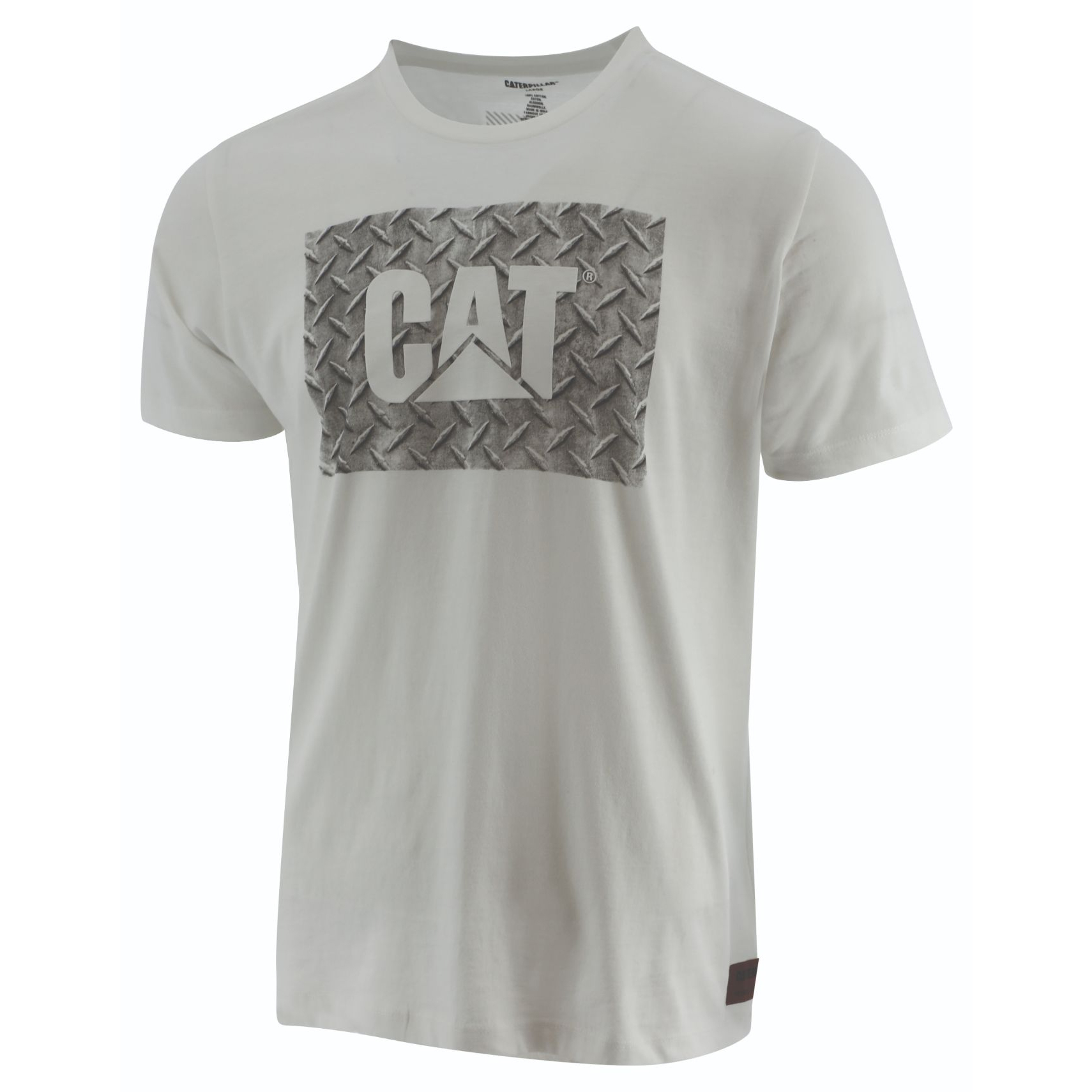 Caterpillar Men's Work Diamond Plate T-Shirts White CAT-65790